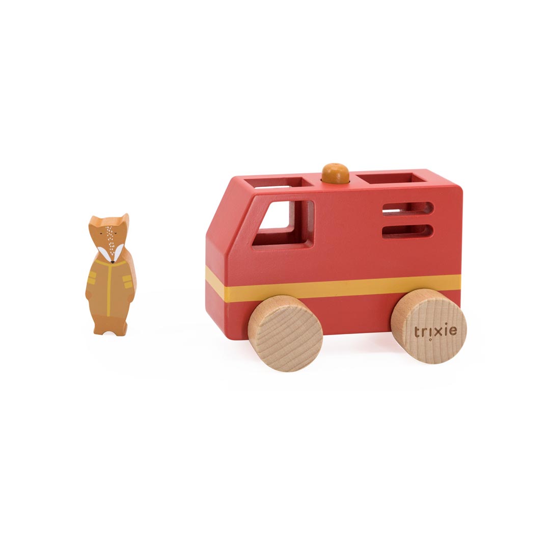 Wooden small fire truck 